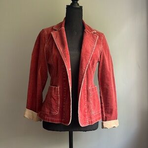 American Eagle Outfitters VINTAGE Red Corduroy Blazer Jacket Women’s Size S/P